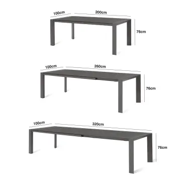 Aluminum Extending Dining Table