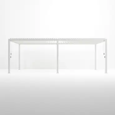 Legacy Aluminium Metal Pergola in Chalk White - 8.0m x 3.0m Free Standing