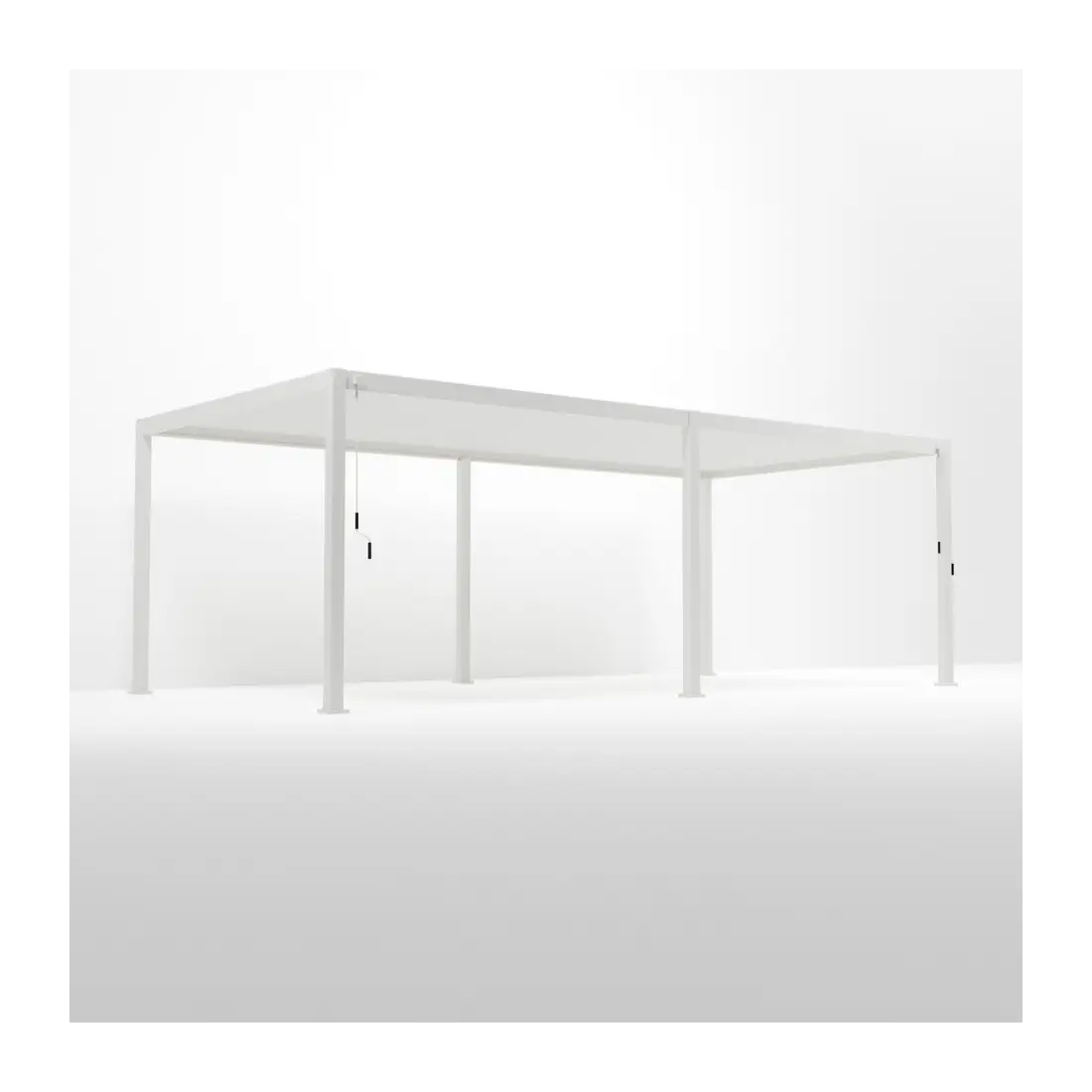 Legacy Aluminium Metal Pergola in Chalk White - 8.0m x 3.0m Free Standing