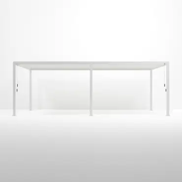 Legacy Aluminium Metal Pergola in Chalk White - 8.0m x 3.6m Free Standing