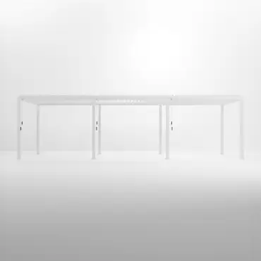 Legacy Aluminium Metal Pergola in Chalk White - 9.0m x 3.0m Free Standing