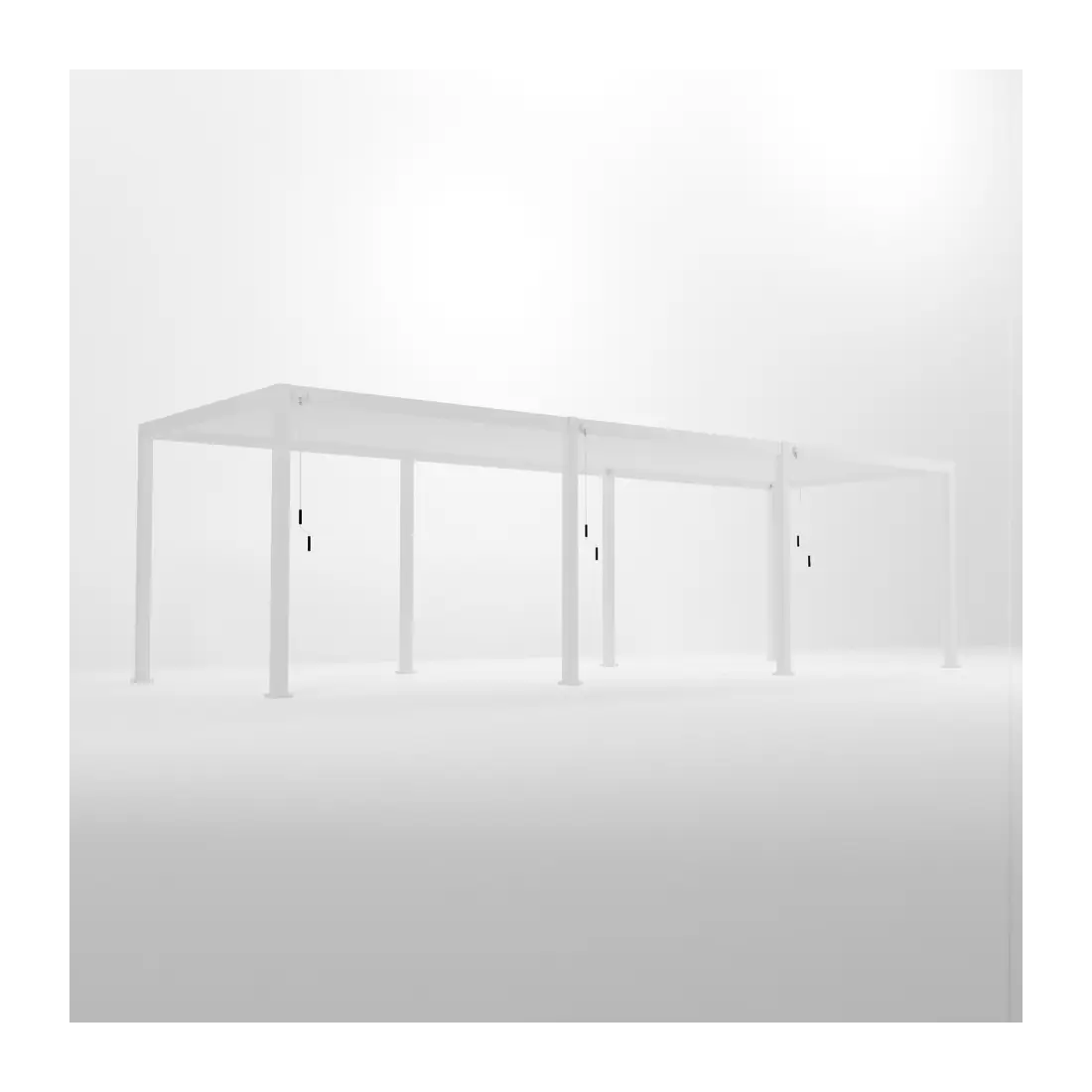 Legacy Aluminium Metal Pergola in Chalk White - 9.0m x 3.0m Free Standing
