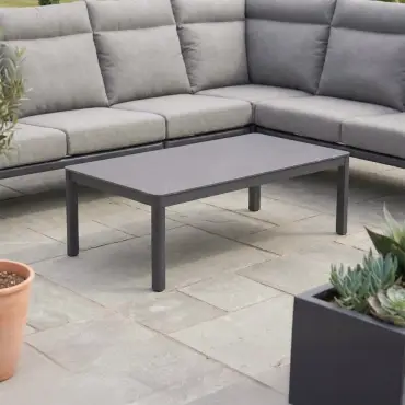 Isaac Aluminium Wood Large Corner Sofa Lounging Set