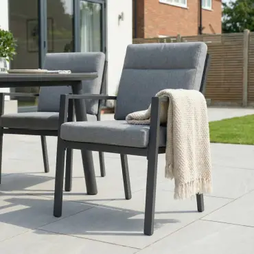 Isaac 6 Seat Aluminium Wood Dining