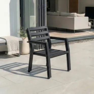 Isaac 8 Seat Aluminium Wood Dining Set Estepona Spain
