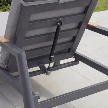 Isaac Aluminium Sun Lounger Set of 2 & Side Table