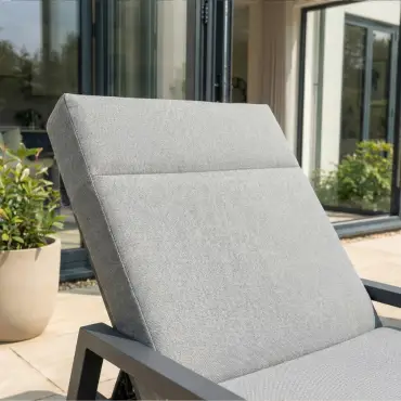 Vogue Aluminium Sun Lounger Set of 2 & Side Table