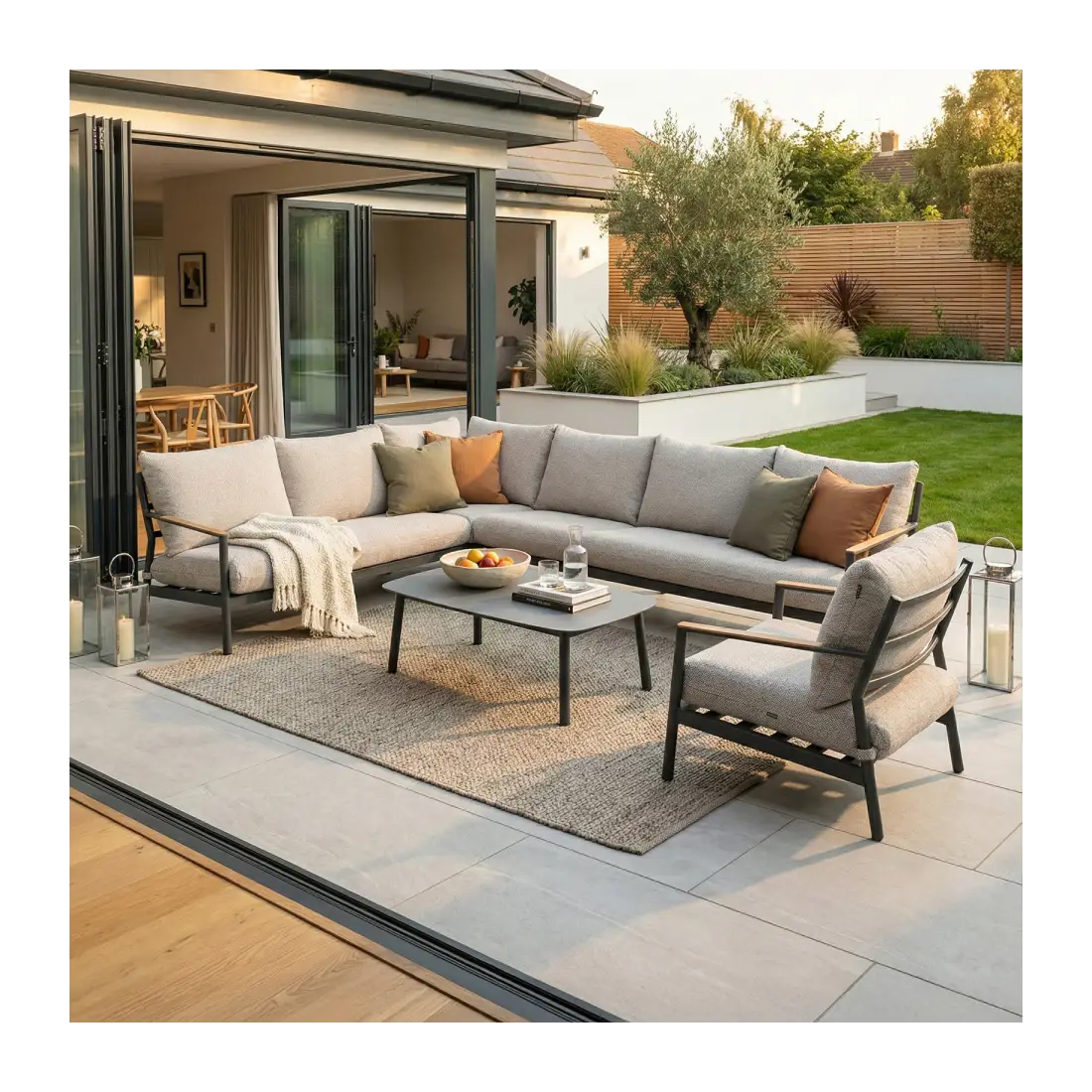 Monti Aluminium Grande Corner Sofa Lounging Set