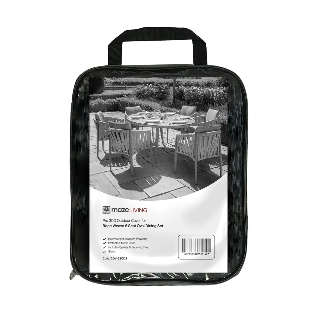 Pro 300 Outdoor Furniture Cover for 6 Seat Oval Dining Set