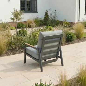 Isaac Aluminium Pair of Reclining Lounge Armchairs