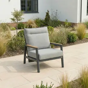 Isaac Aluminium Pair of Reclining Lounge Armchairs