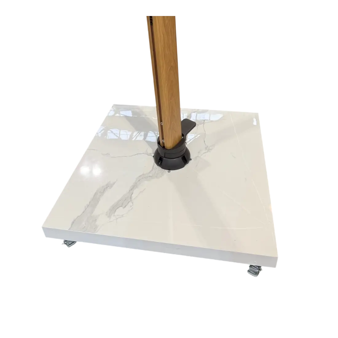 90kg White Sintered Stone Base with Wheels