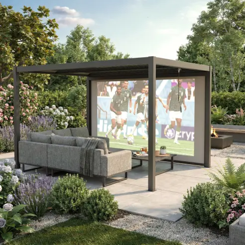 Como Pergola Pull Down Projector Screen - 4m Como Pergola Pull Down Projector Screen - 4m
