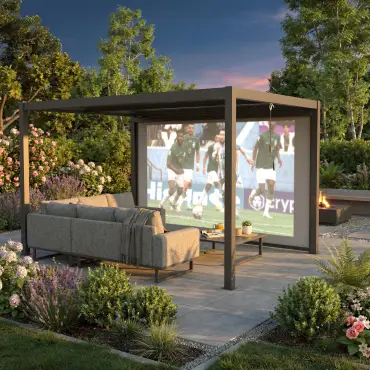 Como Pergola Pull Down Projector Screen - 4m
