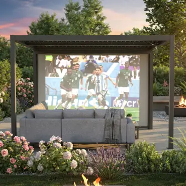 Como Pergola Pull Down Projector Screen - 4m