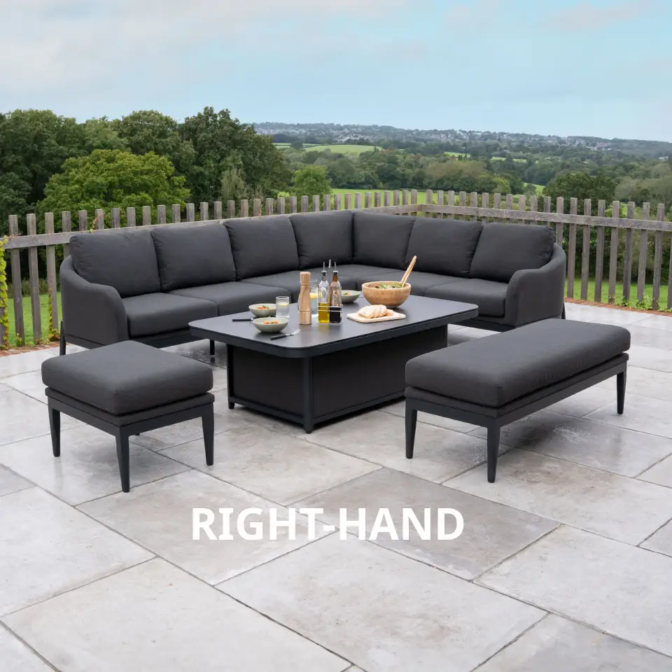 Duke Corner Fabric Aluminium Dining