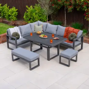 Maxwell L-Shape Corner Lounge Dining & Rising Table