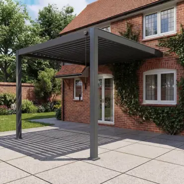 Titan Wall Mounted 3m x 3m Aluminium Pergola