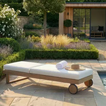 New York Aluminium Sunlounger