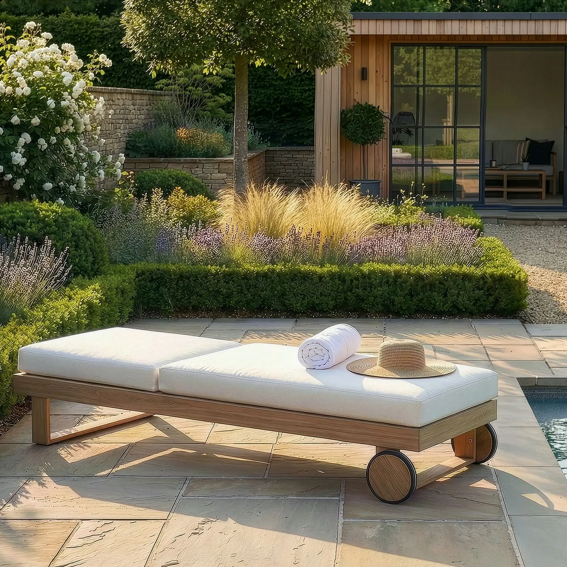 New York Aluminium Sunlounger