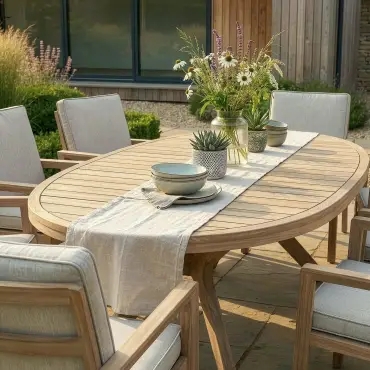 New York 8-Seat Oval Dining Set | Garden Furniture Spain