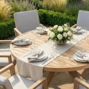 New York 6 Seat Round Dining Set