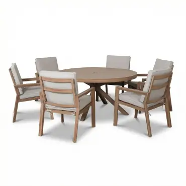 New York 6-Seat Round Dining Set | Garden Furniture Spain