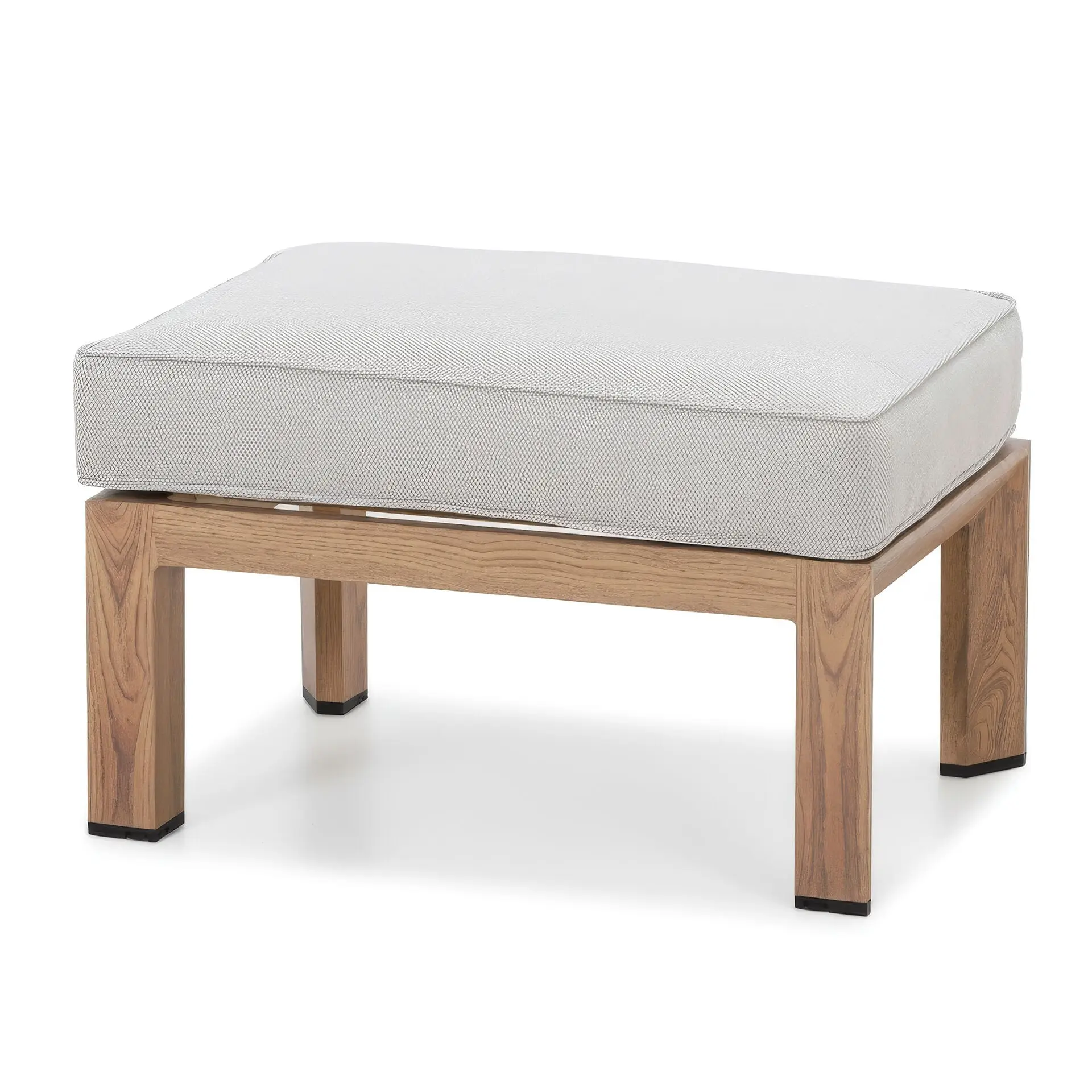 New York 3 Seat Sofa Aluminium Sofa Set with Rising Table - Wood Effect