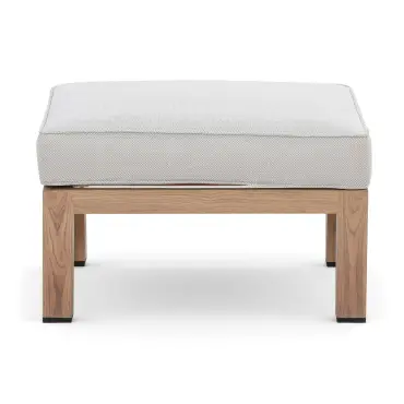 New York 3 Seat Sofa Aluminium Sofa Set with Rising Table - Wood Effect