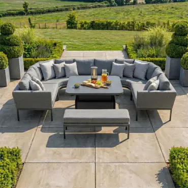 Fabric Pulse U-Shape Corner Dining Set - Rising Table