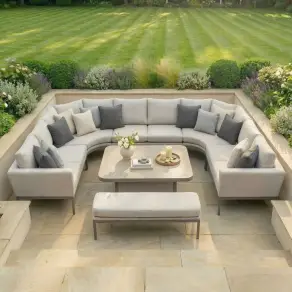 Fabric Pulse U Shape Dining Set & Rising Table