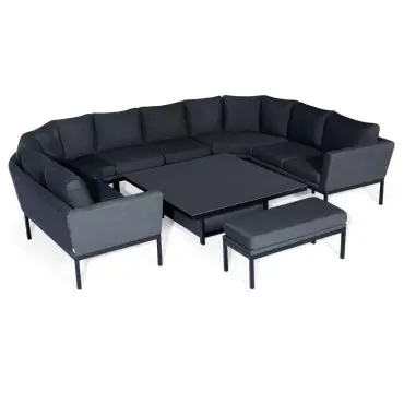 Fabric Pulse U-Shape Corner Dining Set - Rising Table