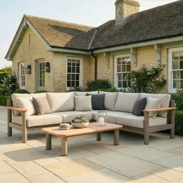 Sicily Rope Weave Small Corner Sofa Set