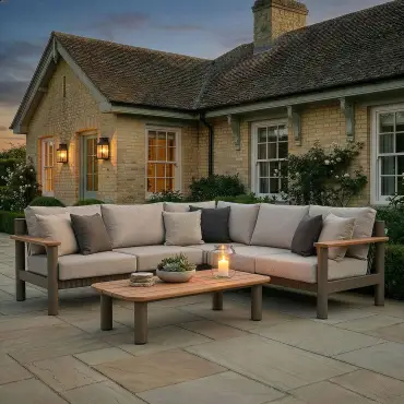 Sicily Rope Weave Small Corner Sofa Set