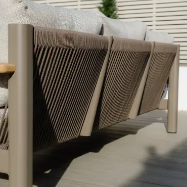 Sicily Rope Weave Small Corner Sofa Set