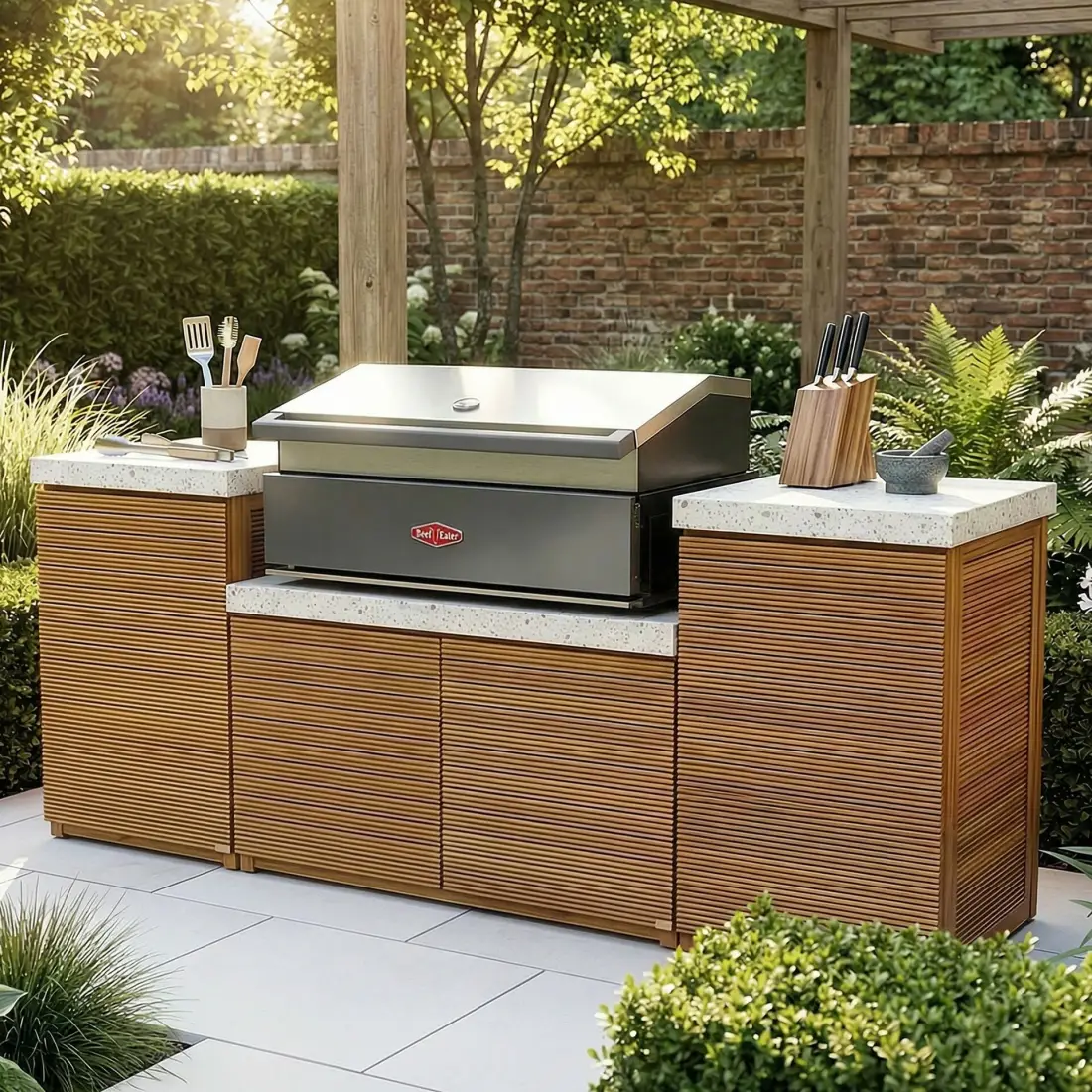 Antigua Outdoor Kitchen Storage Units - Beefeater 1700 Series BBQ - Small Configuration Antigua Outdoor Kitchen Storage Units - Beefeater 1700 Series BBQ - Small Configuration