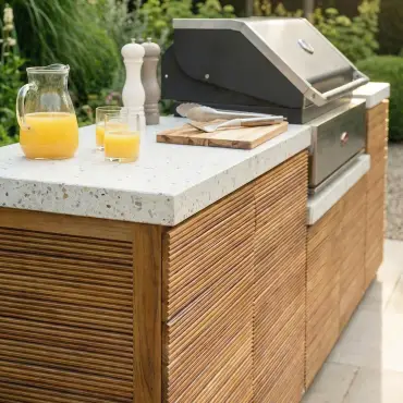 Antigua Outdoor Kitchen Storage Units with Beefeater 1700 Series BBQ - Medium Configuration
