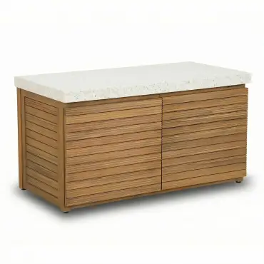 Antigua Outdoor Kitchen Storage Units with Beefeater 1700 Series BBQ - Medium Configuration