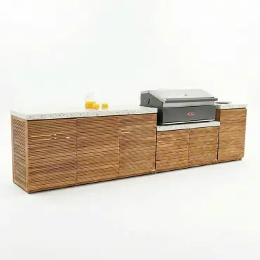 Antigua Outdoor Kitchen Storage Units - Beefeater 1700 Series BBQ - Large Configuration