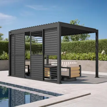 Titan 4m Aluminium Shuttered Louvre Sliding System