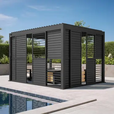 Titan 4m Aluminium Shuttered Louvre Sliding System