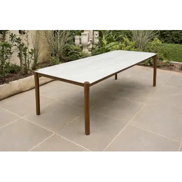 Veluta Curve Teak Dining Table 2.4m - Certified