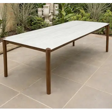 Veluta Curve Teak Dining Table 2.4m - Certified