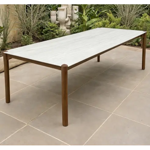 Veluta Curve Teak Dining Table 2.4m - Certified Veluta Curve Teak Dining Table 2.4m - Certified