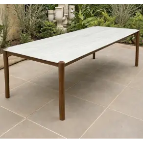 Veluta Curve Teak Dining Table 2.4m - Certified