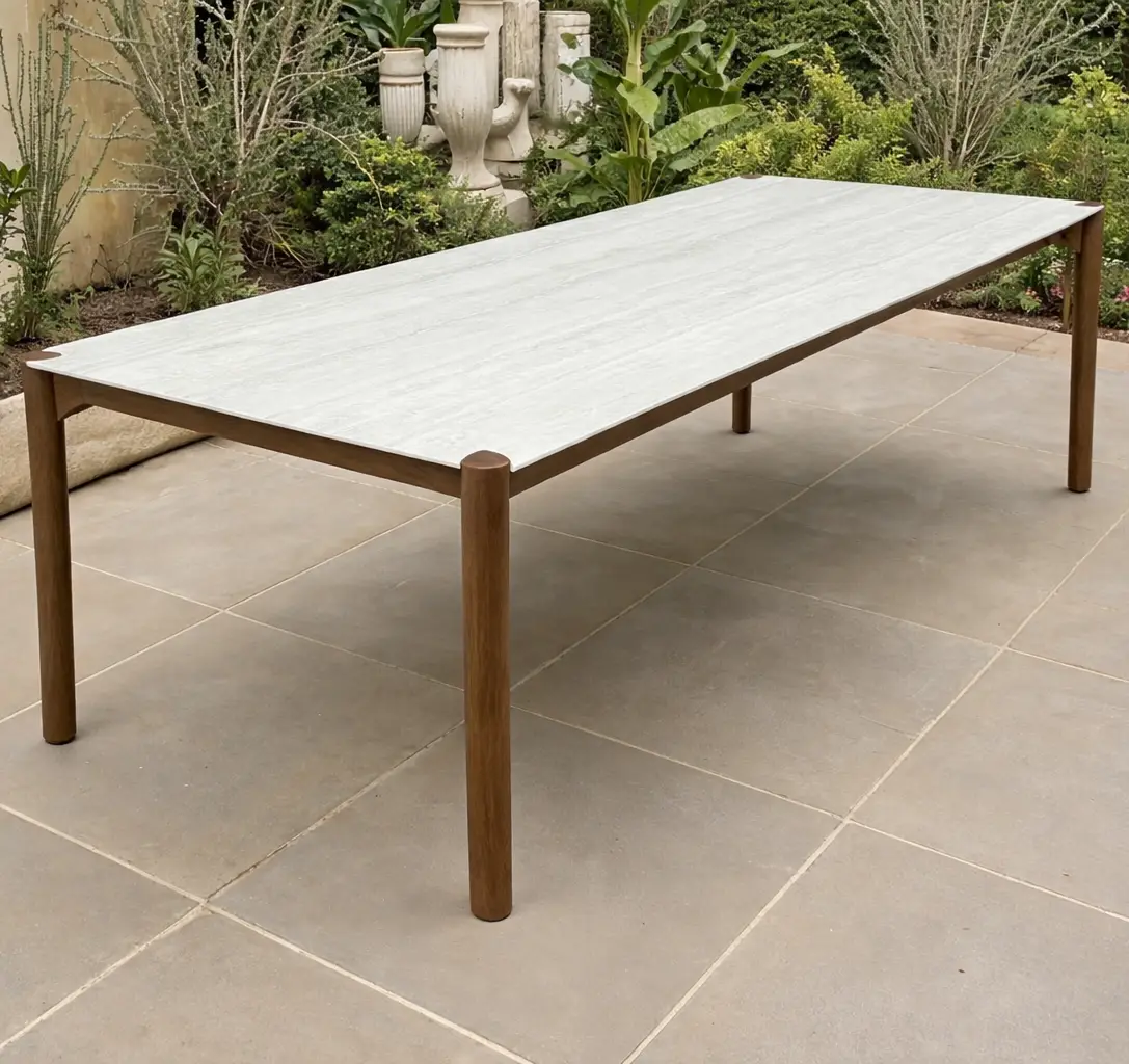 Veluta Curve Teak Dining Table 2.4m - Certified