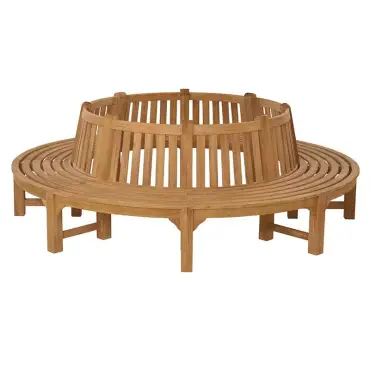Contour tree teak bench