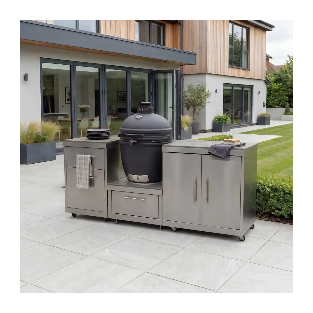 Stanley Straight Kamado Charcoal BBQ K1940-A - Stainless Steel Stanley Straight Kamado Charcoal BBQ K1940-A - Stainless Steel