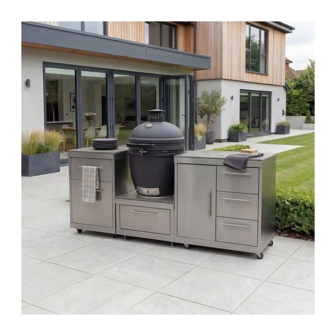 Stanley Straight Kamado Charcoal BBQ K1940-B - Stainless Steel