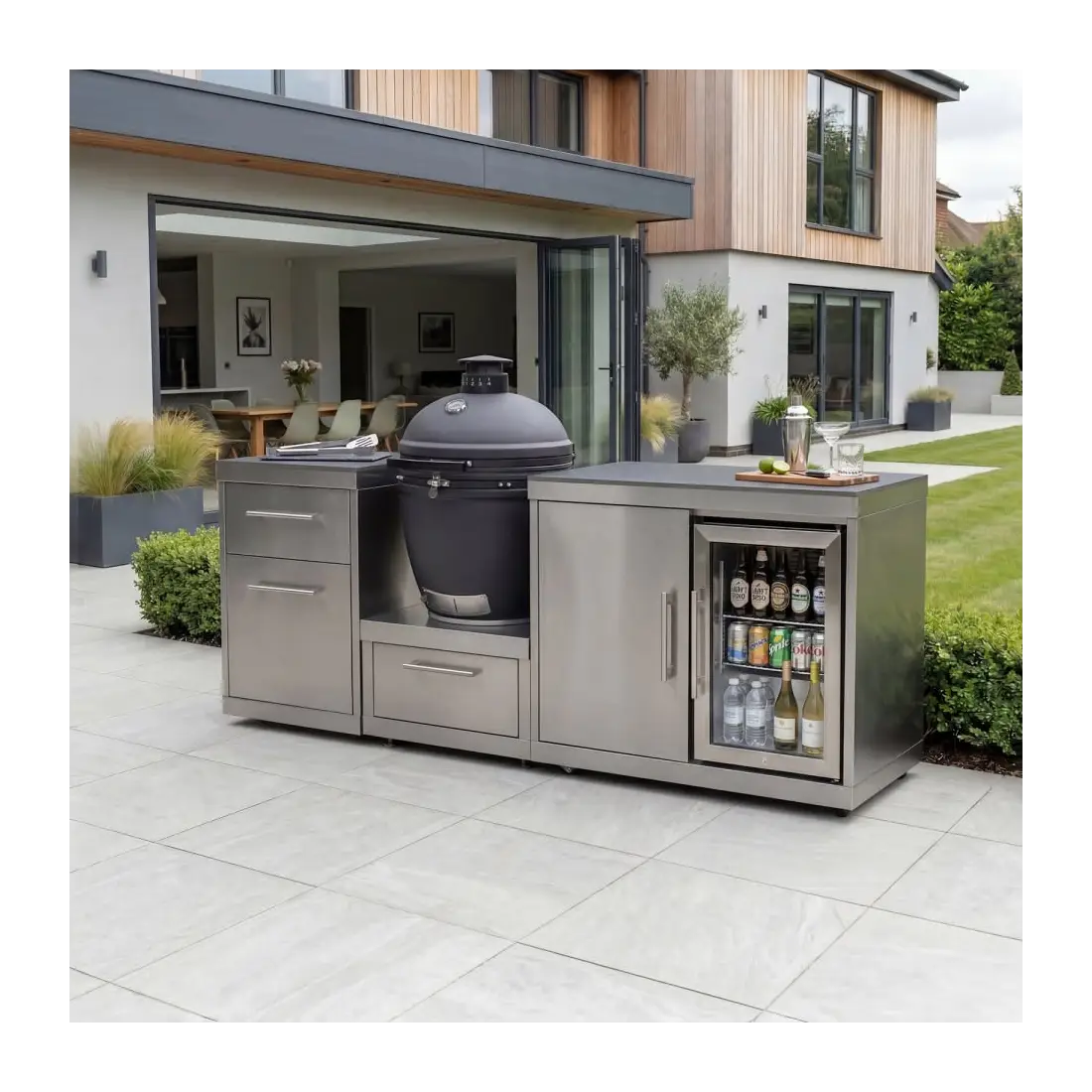 Stanley Straight Kamado Charcoal BBQ K2073-A - Stainless Steel